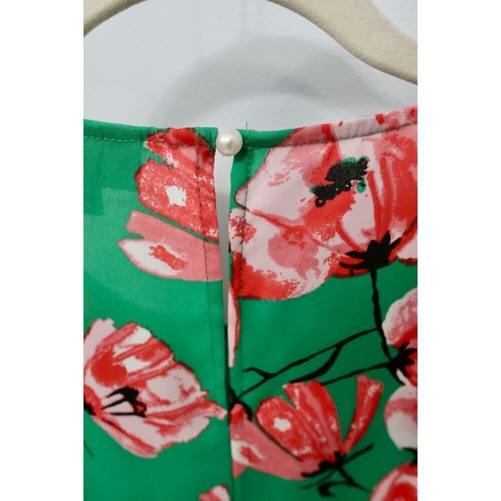 Who what wear green floral shell tank M - Picture 4 of 4